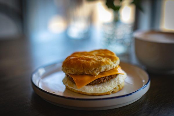 BISCUIT, TURKEY SAUSAGE, EGG AND CHEESE